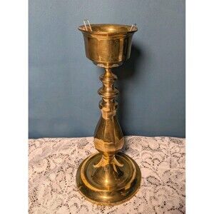 Vintage Gatco Solid Brass Candlestick Candleholder India MCM 12"